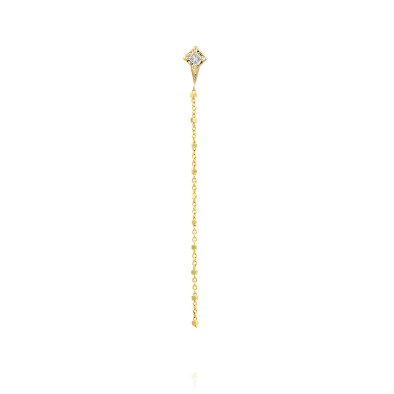 Princess Long Ball Diamond Earring