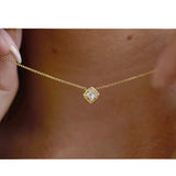 Princess Cut Diamond Necklace