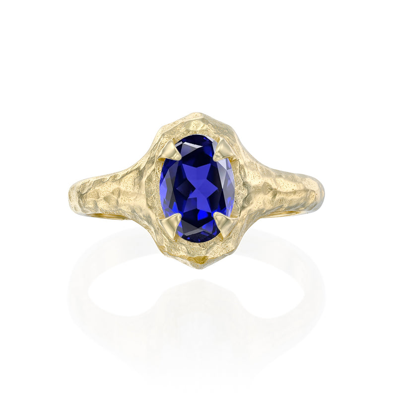 Mystic Temple Ring- Blue Sapphire