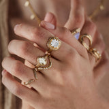 Mystic Temple Halo Engagement Ring