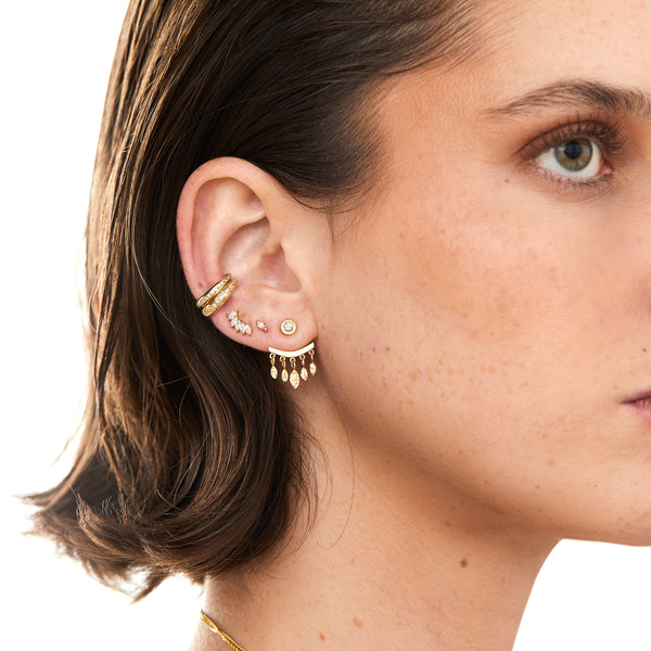 Golden Marquise Ear Jacket