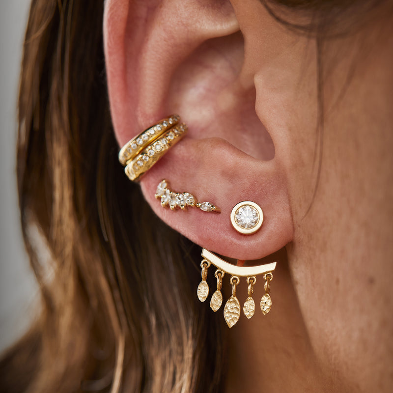 Golden Marquise Ear Jacket