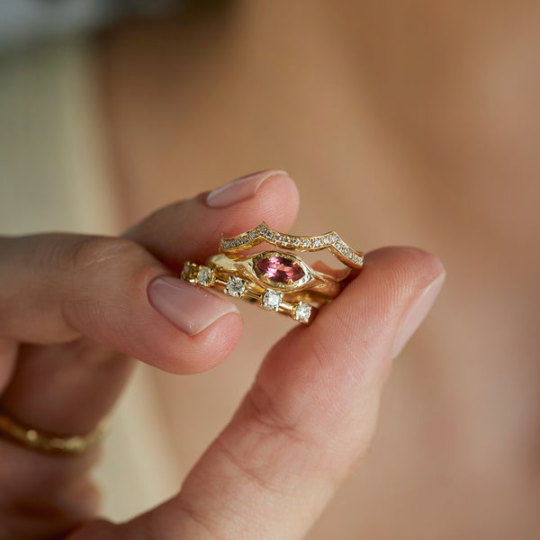 Mystic eden marquise Ring- Pink Tourmaline