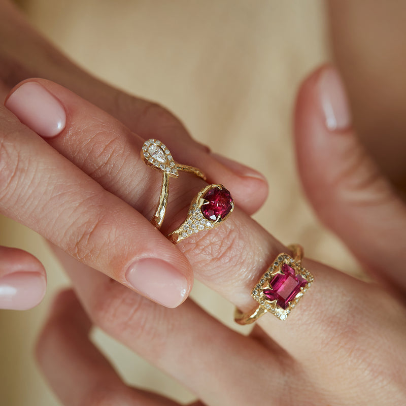 Mystic spell Oval Ring- Pink Tourmaline