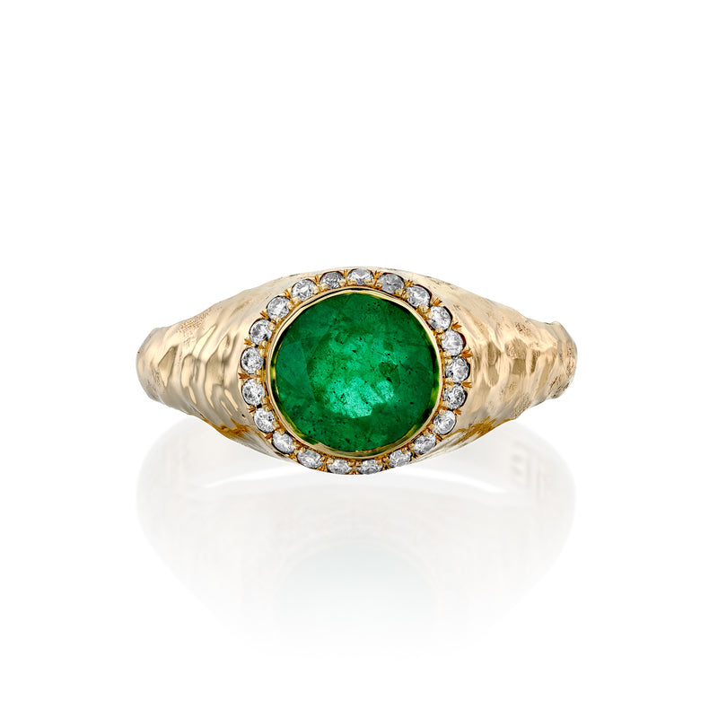 Zohar signet Ring- Emerald