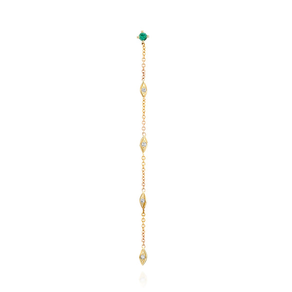 Martini Earring- Emerald