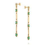 Hera earrings - emerald - Danielle Gerber Freedom Jewelry