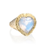 Heart signet ring - Moonstone - Danielle Gerber Freedom Jewelry
