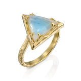 Hecate Triangle Ring - Moonstone - Danielle Gerber Freedom Jewelry