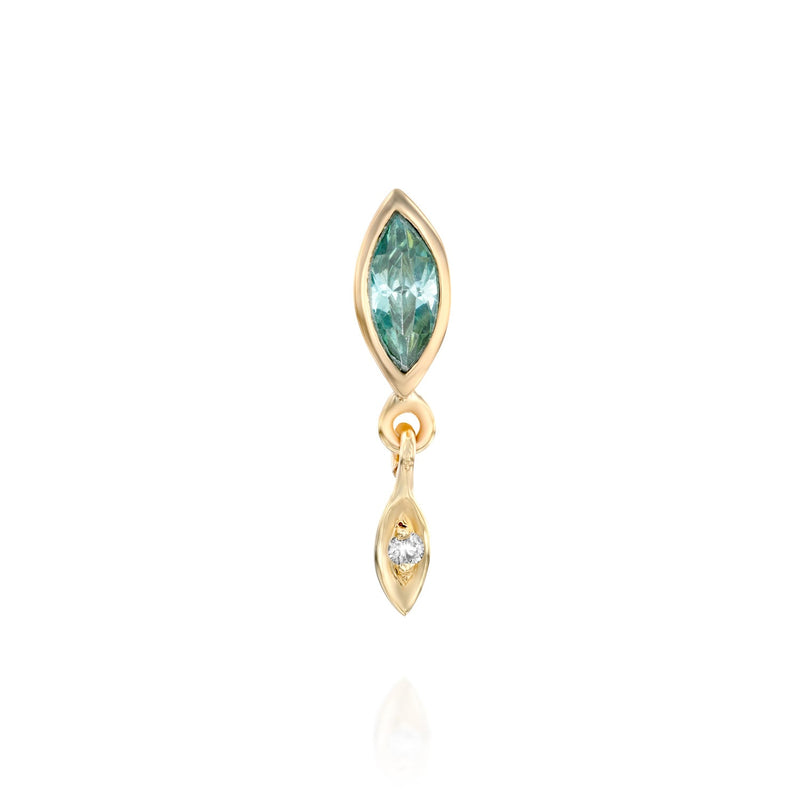 Urga Earring & Lagoon Tourmaline  - one of a kind - Danielle Gerber Freedom Jewelry