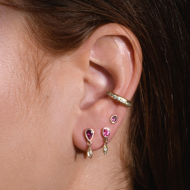 Parvati Earring & Pink Tourmaline  - one of a kind - Danielle Gerber Freedom Jewelry