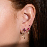 Dharamsala Earring & Pink Tourmaline  - one of a kind - Danielle Gerber Freedom Jewelry