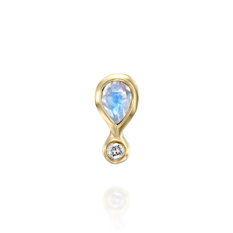 Jolene earring - Moonstone & diamond