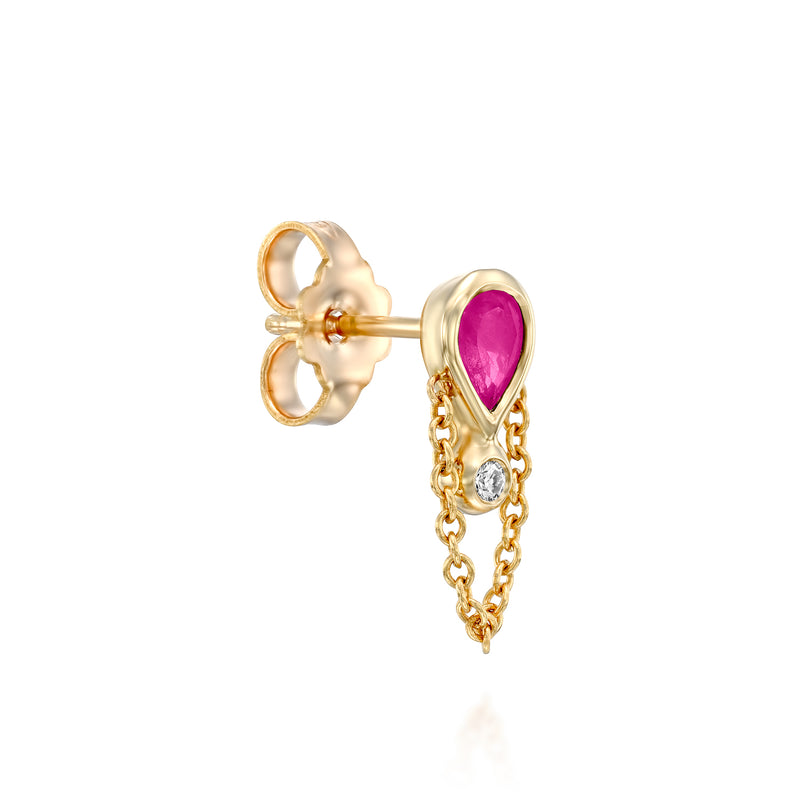 Jill earring - Ruby