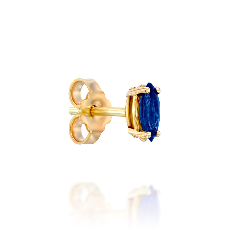 Marquise stud - Sapphire