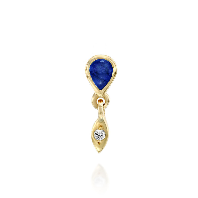 Pear stud & hanging marquise - Sapphire