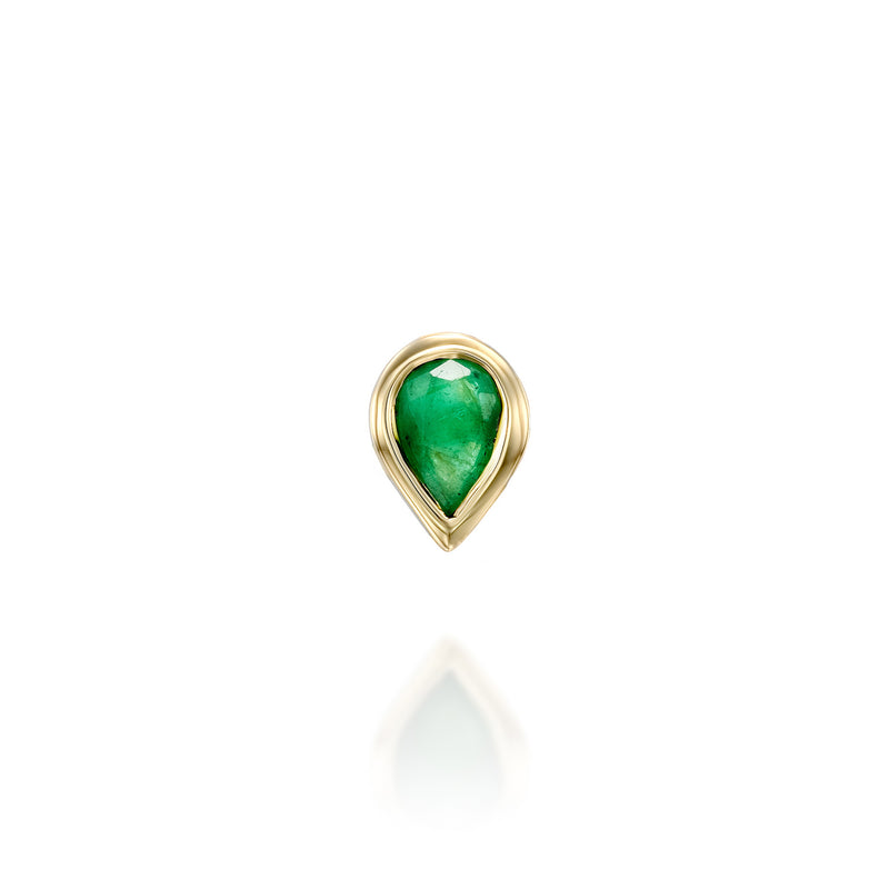 Pear stud - Emerald