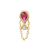 Jill earring - Ruby