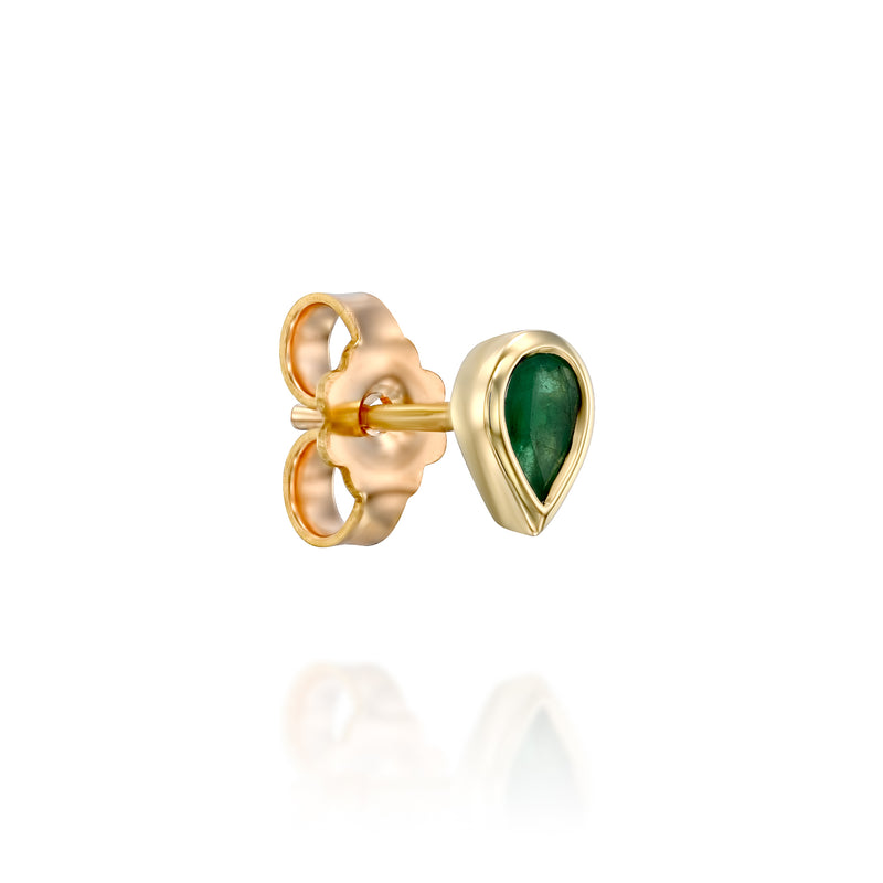 Pear stud - Emerald