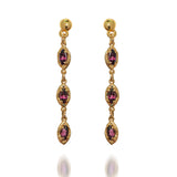 Anat earrings - garnet - Danielle Gerber Freedom Jewelry