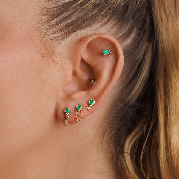 Jill earring - Emerald