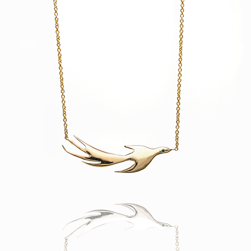 PHOENIX NECKLACE 14K Gold - Danielle Gerber Freedom Jewelry