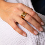 Petite Crane Ring - 14K Gold with Ruby - Danielle Gerber Freedom Jewelry