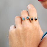 Open Lotus Ring - black onyx - Danielle Gerber Freedom Jewelry