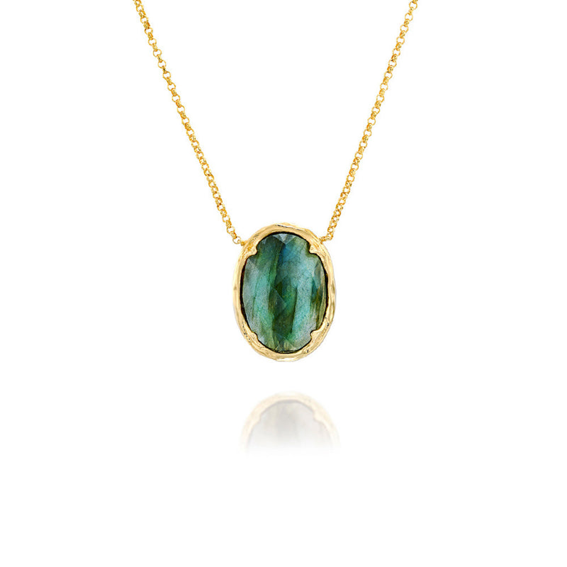 Labradorite Scarab Necklace - Danielle Gerber Freedom Jewelry