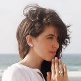 Mini Moonstone studs - Danielle Gerber Freedom Jewelry