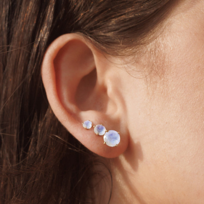 Big Moonstone studs - Danielle Gerber Freedom Jewelry