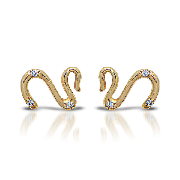 Swan LAAIC- 14K gold & diamonds - Danielle Gerber Freedom Jewelry