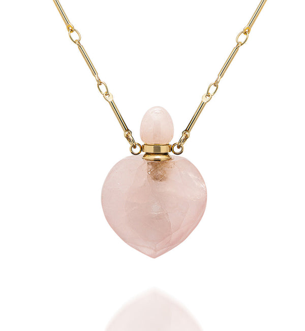 Potion bottle - Heart Rose Quartz - Danielle Gerber Freedom Jewelry