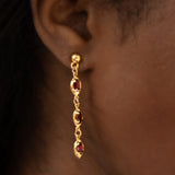Anat earrings - garnet - Danielle Gerber Freedom Jewelry