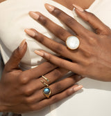 Lovers Crane Ring & diamonds - Danielle Gerber Freedom Jewelry