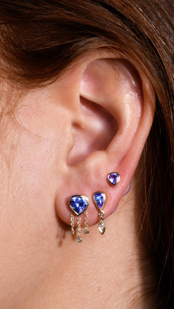 Tara Earring & Tanzanite - one of a kind - Danielle Gerber Freedom Jewelry
