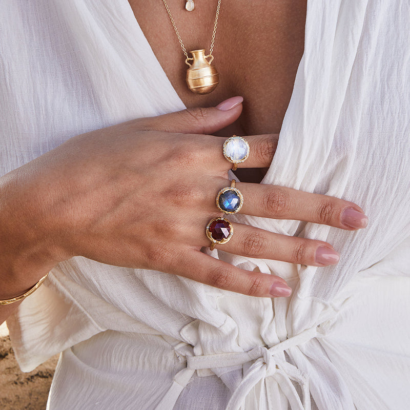 Lilith ring - garnet - Danielle Gerber Freedom Jewelry