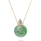 potion bottle - Green fluorite facet - 14K GOLD - Danielle Gerber Freedom Jewelry