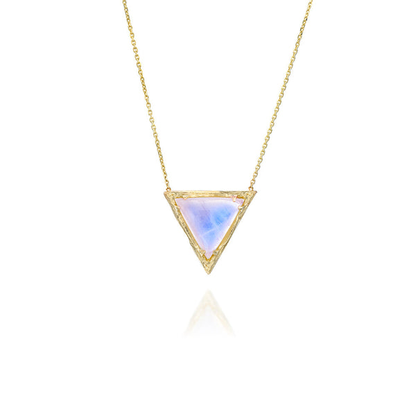 Mini Mystic Triangle pendant - moonstone - Danielle Gerber Freedom Jewelry