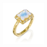 Mystic Rectangle Eden Ring - Moonstone Sparkling - Danielle Gerber Freedom Jewelry