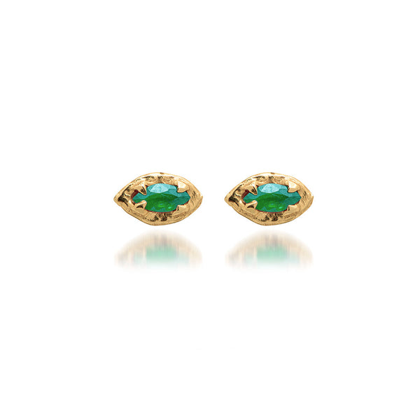 Nyx Studs - emerald - Danielle Gerber Freedom Jewelry