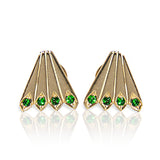 Peacock Tails Studs - Green - Danielle Gerber Freedom Jewelry