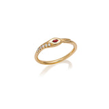 Petite Crane Ring - Ruby & diamonds - Danielle Gerber Freedom Jewelry